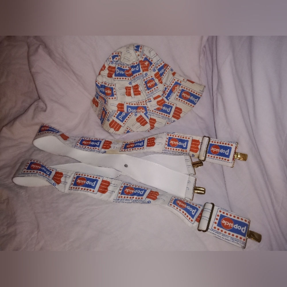 Vintage Popsicle Consolidated Foods Corporation Kids Suspenders And Hat